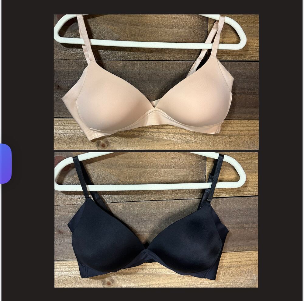 CATHERINE MALANDRINO Pair of Wireless Lightly Padded T-Shirt Bras 38C EUC